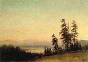 Albert Bierstadt Landscape with Deer oil painting